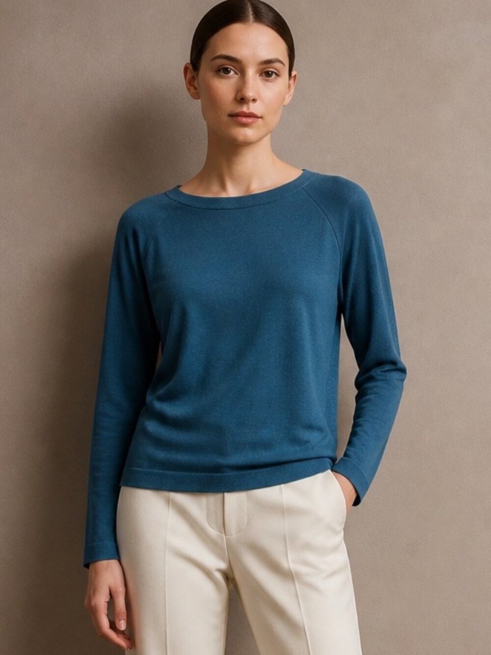 Banana Republic 100% Merino Wool Womens Pullover Blue Sweater Size Small Capsule
